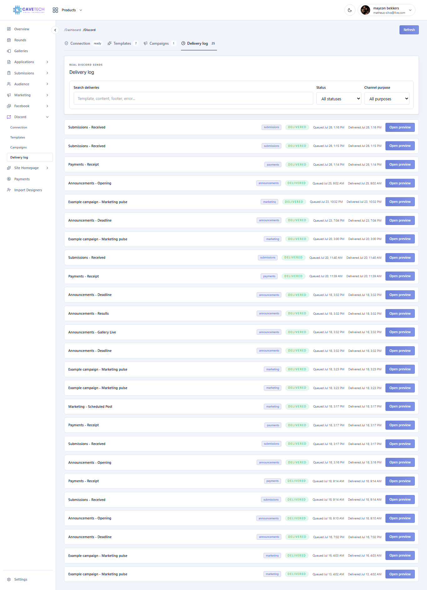 EventSale Discord delivery log