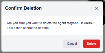 Delete Manager Confirmation