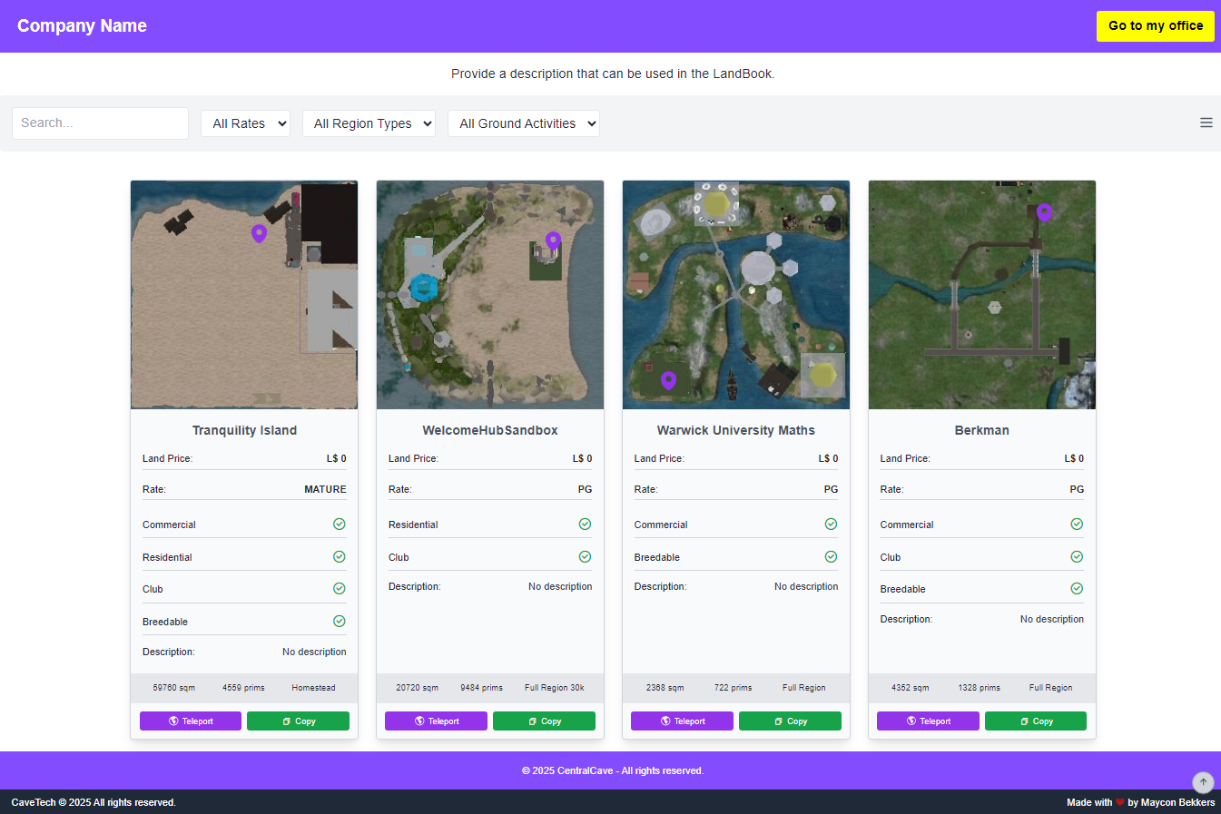 LandBook Layout Customization