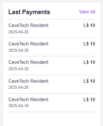 Recent Payments Panel
