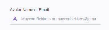 Authentication form - Step 1: Avatar identification