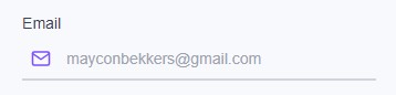 Authentication form - Step 3: Email address
