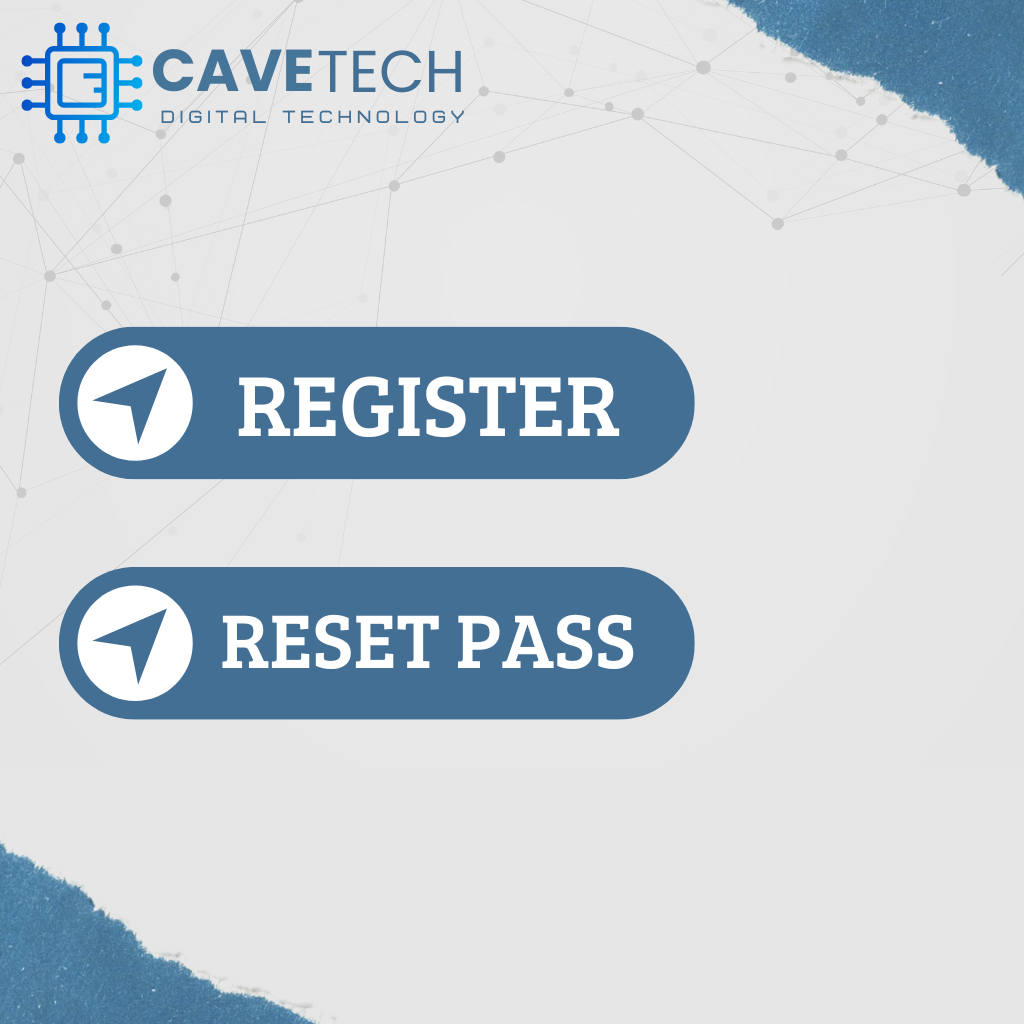 CaveTech HUD Controller with Register and Reset Password buttons